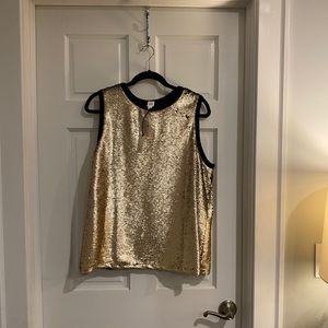 Gap gold sequin tank. Nee with tags.  XL Tall